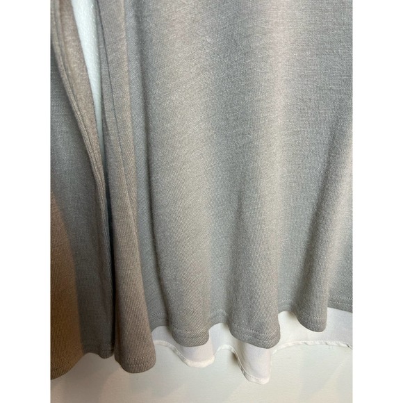 Lulus XS Womens Sweater Grey Boho Open Back with White Knit - Picture 2 of 10